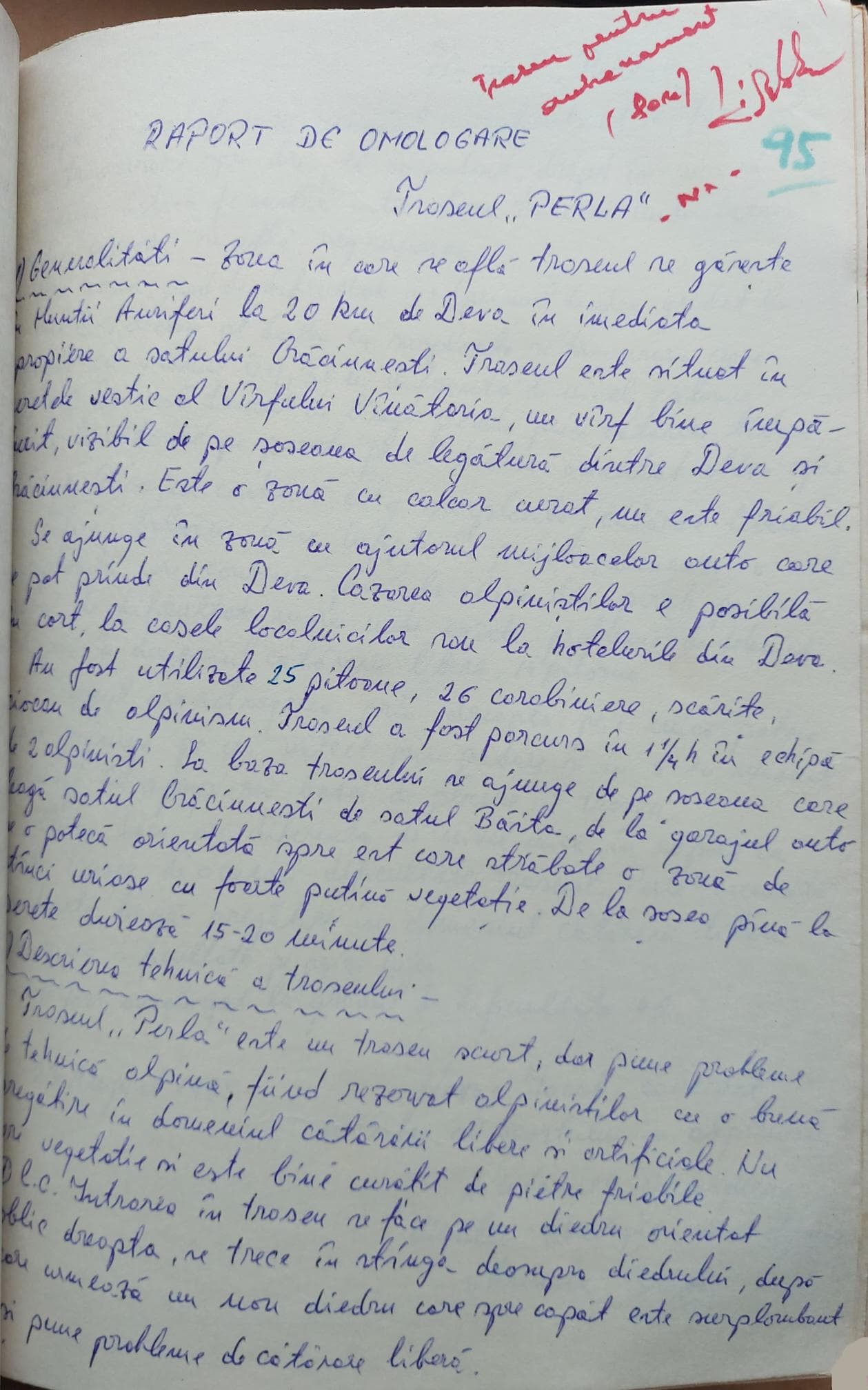 Raport de omologare pag. 1