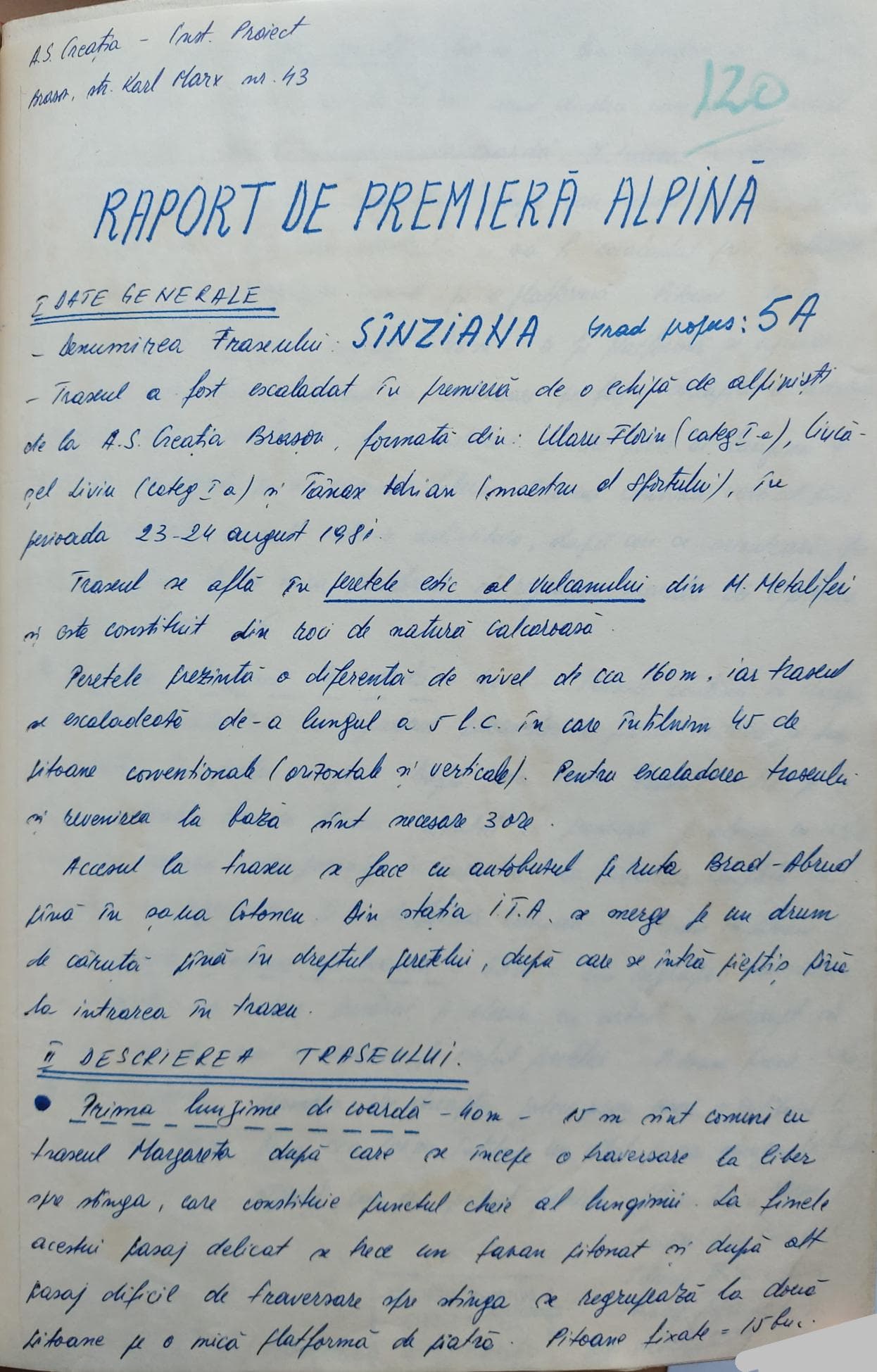 Raport de premieră pag. 1 Raport de premieră pag. 1