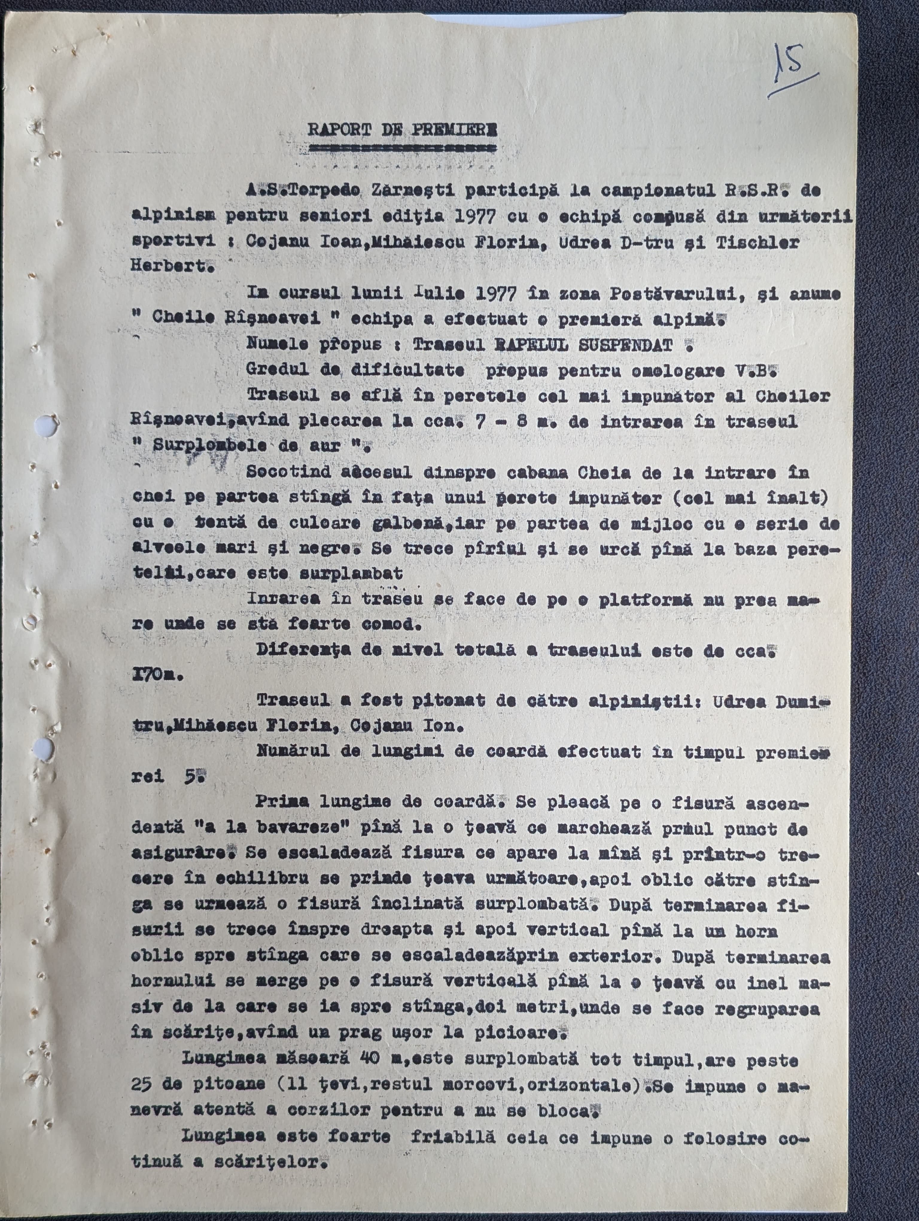 Rapelul Suspendat - Raport premieră - pagina 1 Rapelul Suspendat - Raport premieră - pagina 1